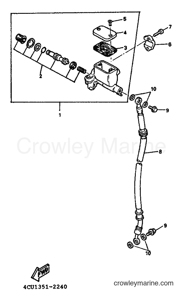 1993 Scooter YE50 - YE50 (4FX1) [999] - FRONT MASTER CYLINDER