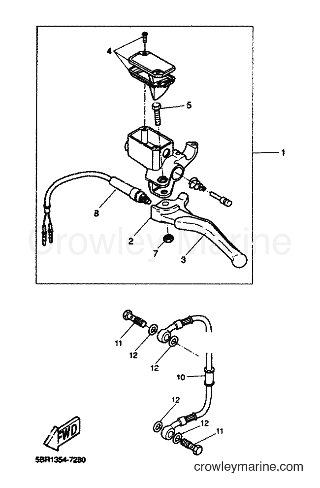 2000 Scooter YQ50L - YQ50L (5KF7) [010] - M. CYLINDER FOR DISK BRAKE