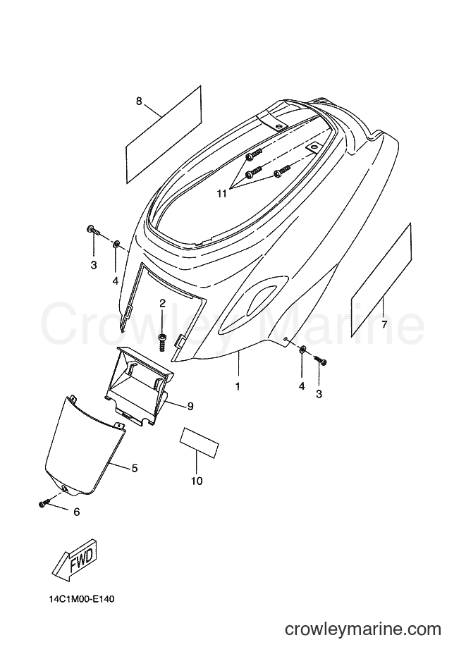 2006 Scooter CW50L - CW50L (14C1) [020] - SIDE COVER