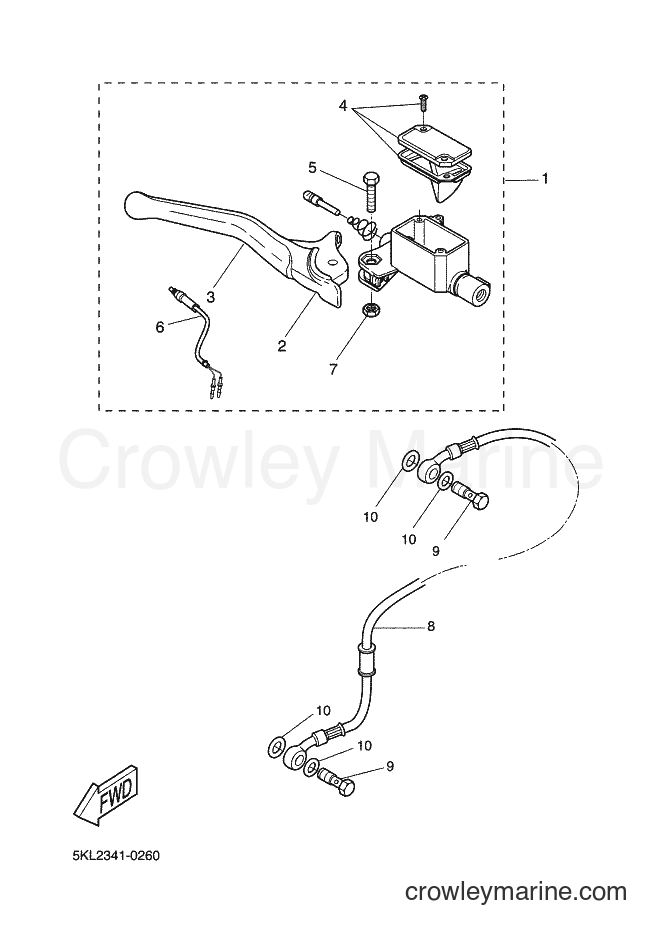 Yamaha Motors YQ50 (5KL2) [010] - FRONT MASTER CYLINDER
