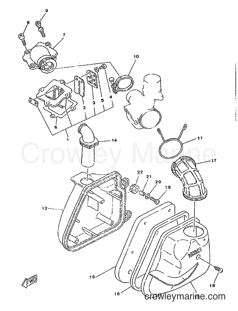 1996 Scooter YA50M - YA50M (5AK1) [999] - INTAKE