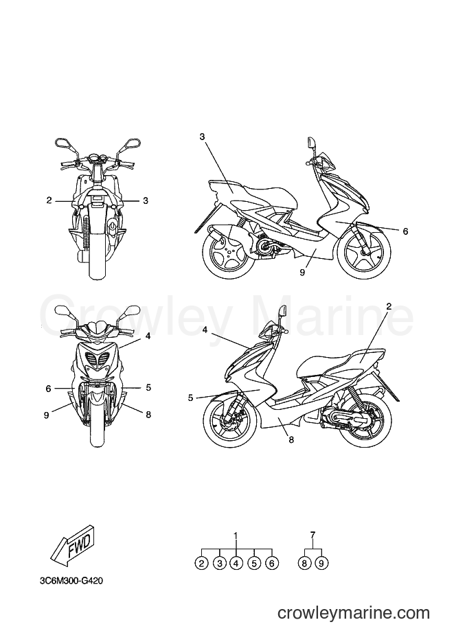 2008 Scooter YQ50 - YQ50 (3C6N) [020] - GRAPHIC & EMBLEM