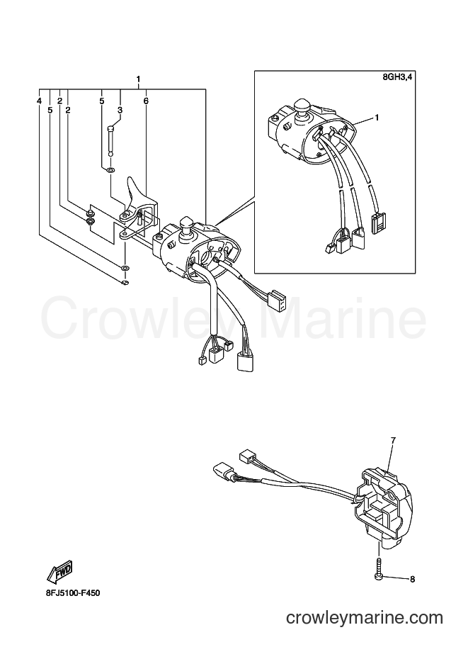 Yamaha Motors RS10R (8FJ5) [020] - HANDLE SWITCH & LEVER