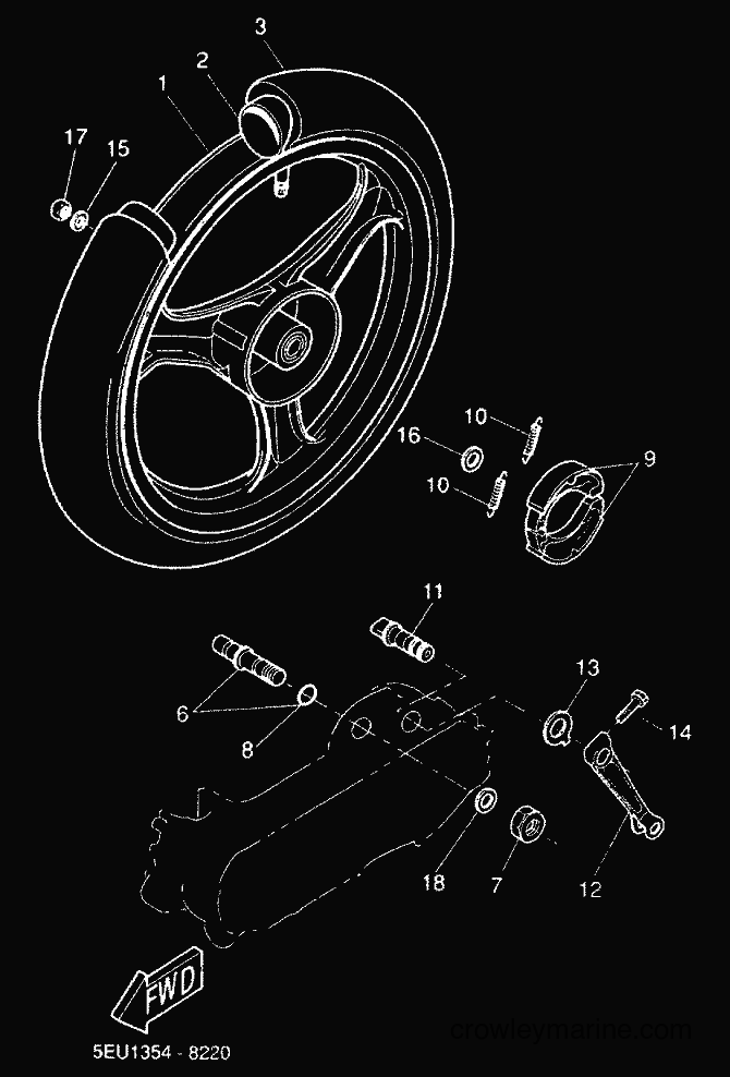 2000 Scooter YH50 - YH50 (5FV3) [010] - REAR WHEEL