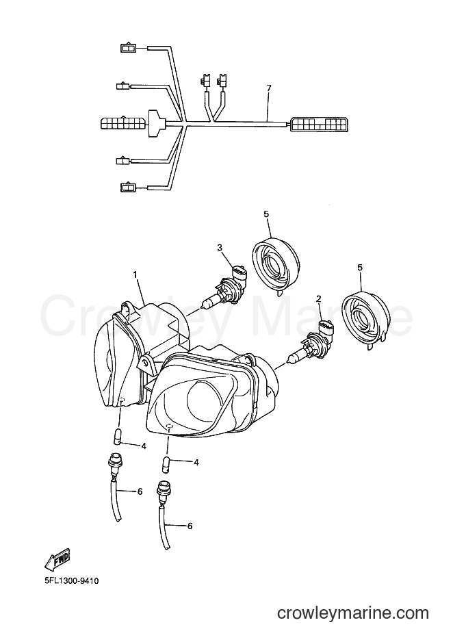 1999 Sport Bike YZF-R7 - YZF-R7 (5FL1) [010] - HEADLIGHT