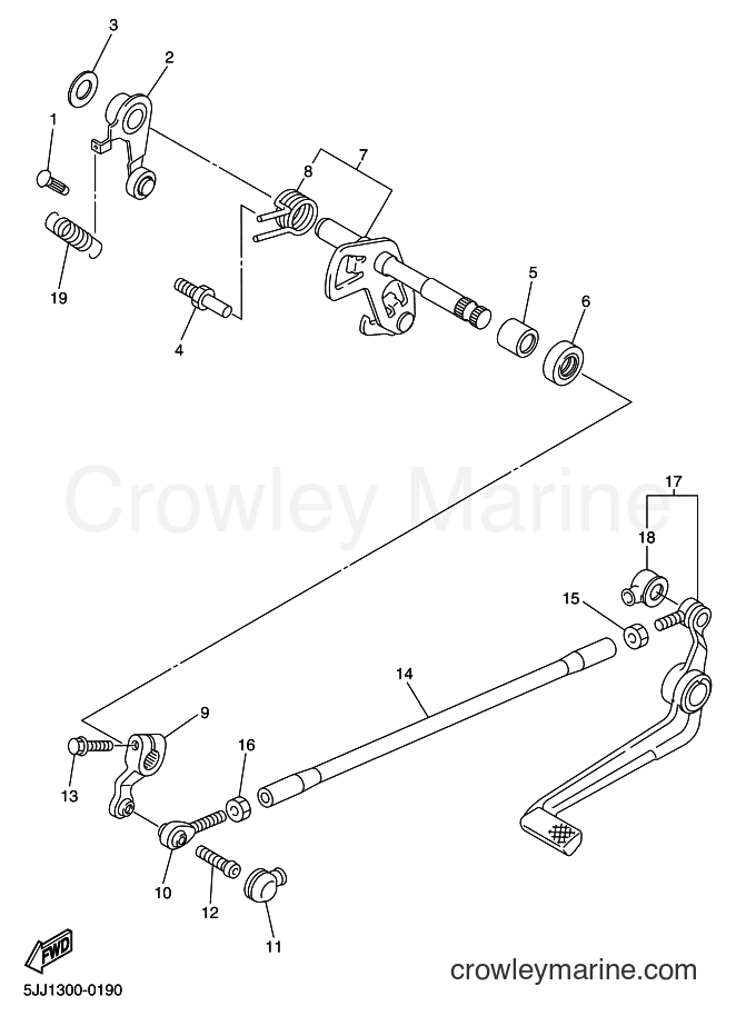Yamaha Motors YZF-R1 (5JJ1) [070] - SHIFT SHAFT