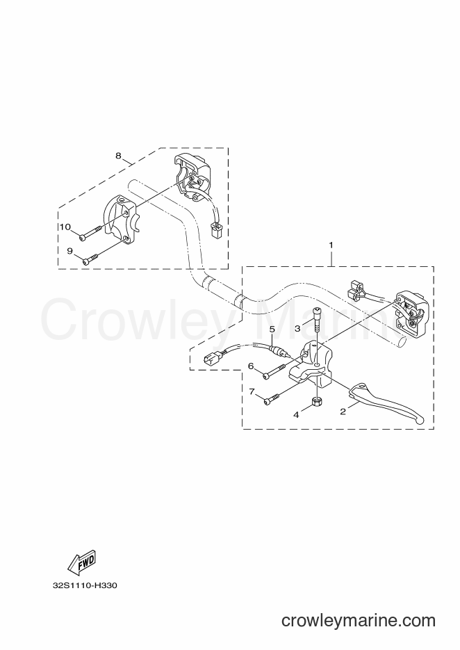 2010 Scooter YW125 - YW125 (1CE1) [050] - HANDLE SWITCH & LEVER
