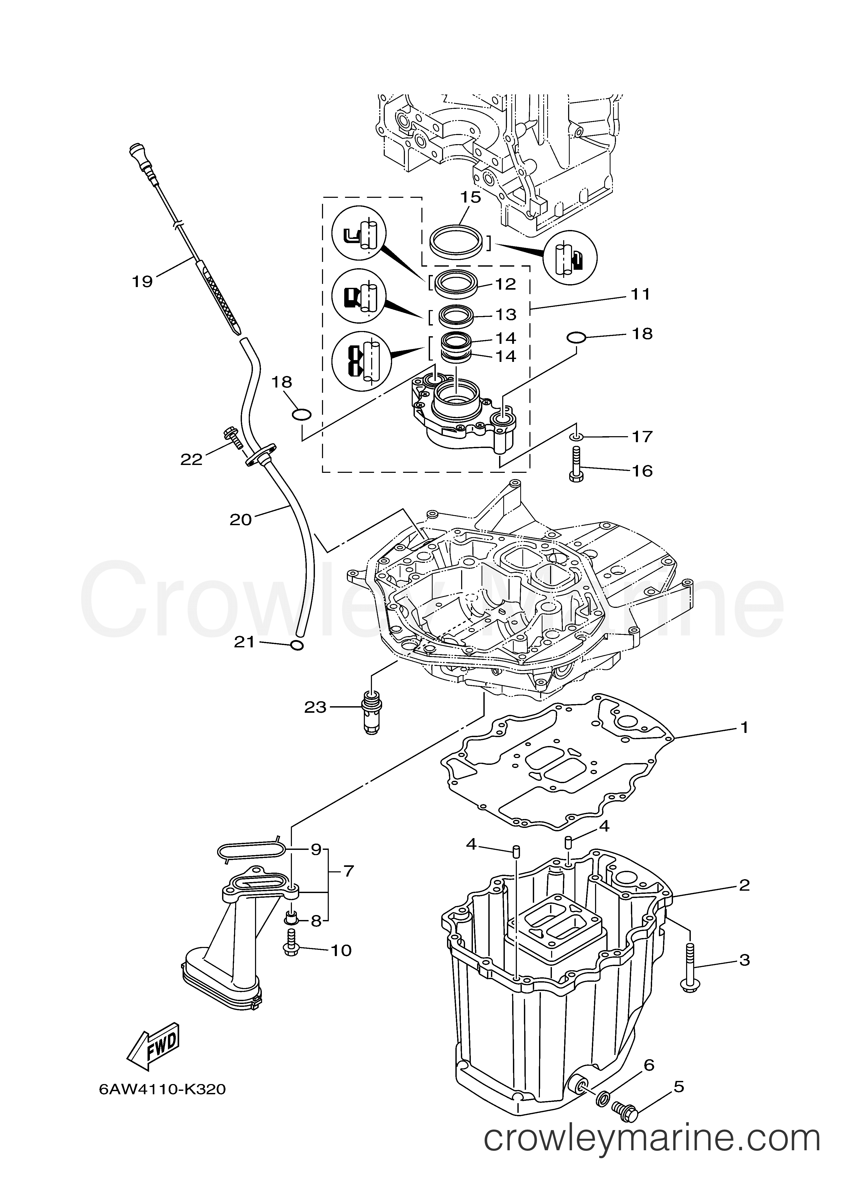 Yamaha Motors F350XCA - OIL PAN