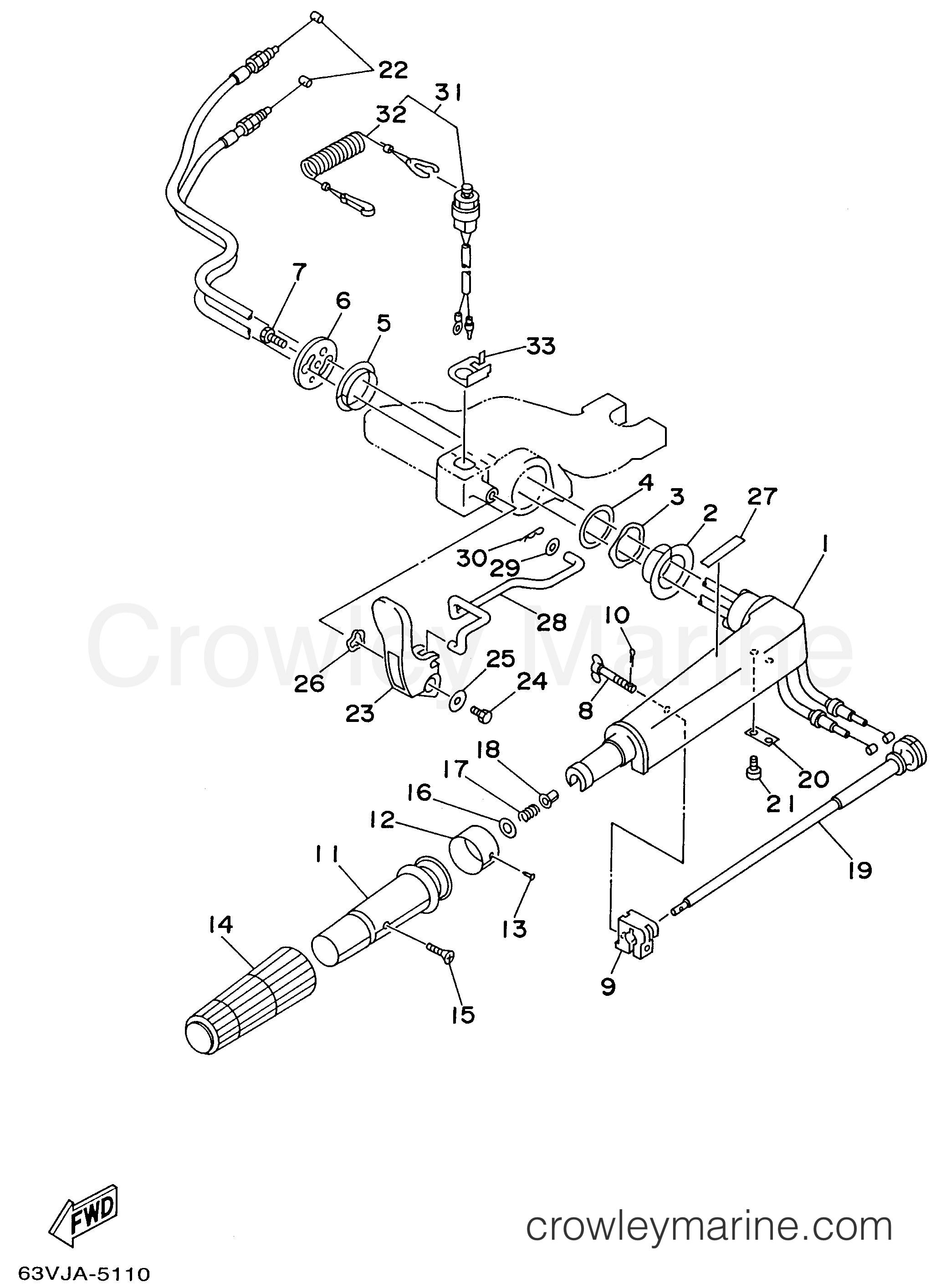 Yamaha Motors 15ESHU - STEERING