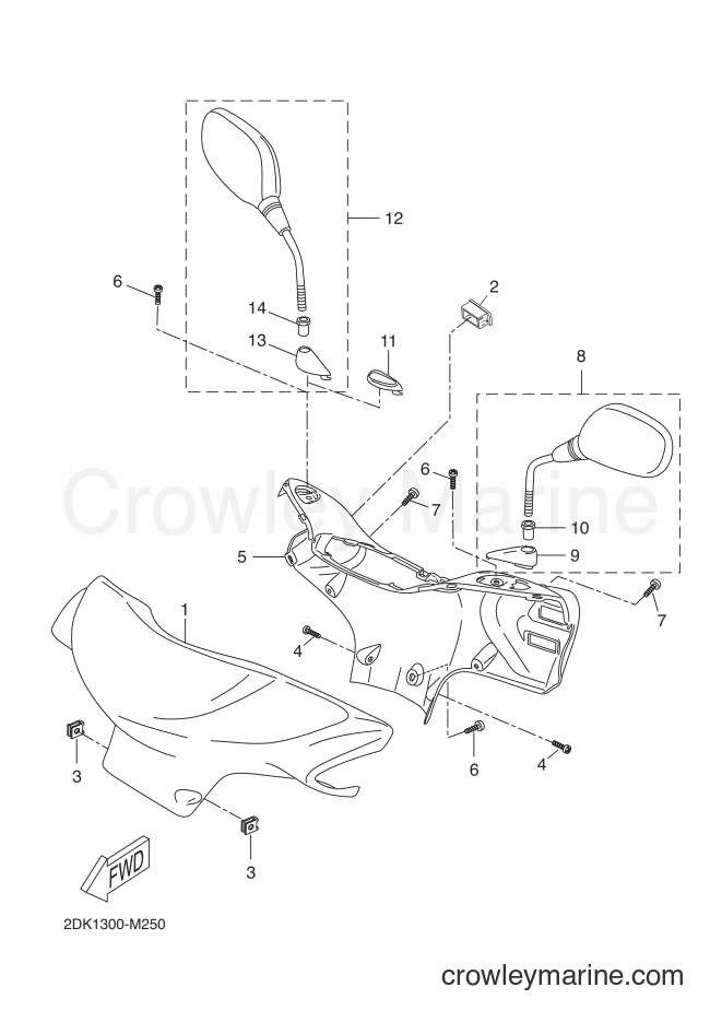 2013 Scooter YN50E - YN50E (2DK1) [080] - COWLING 1