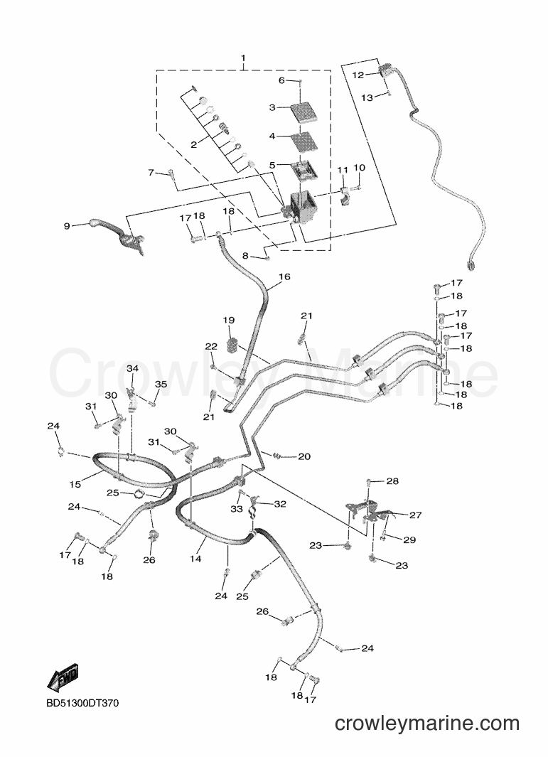 Yamaha Motors MXT850 (BD51) [050] - FRONT MASTER CYLINDER