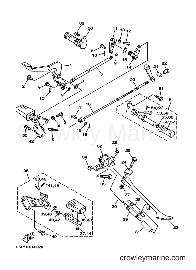 Yamaha Motors XVS650 (4XRD) [010] - STAND & FOOTREST