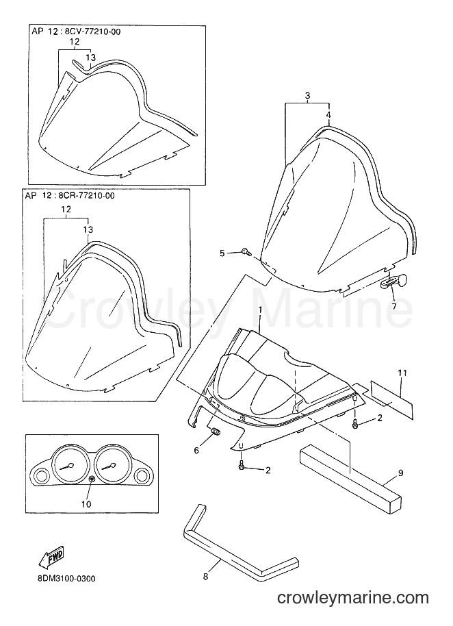 Yamaha Motors VT600 (8EB2) [030] - WINDSHIELD