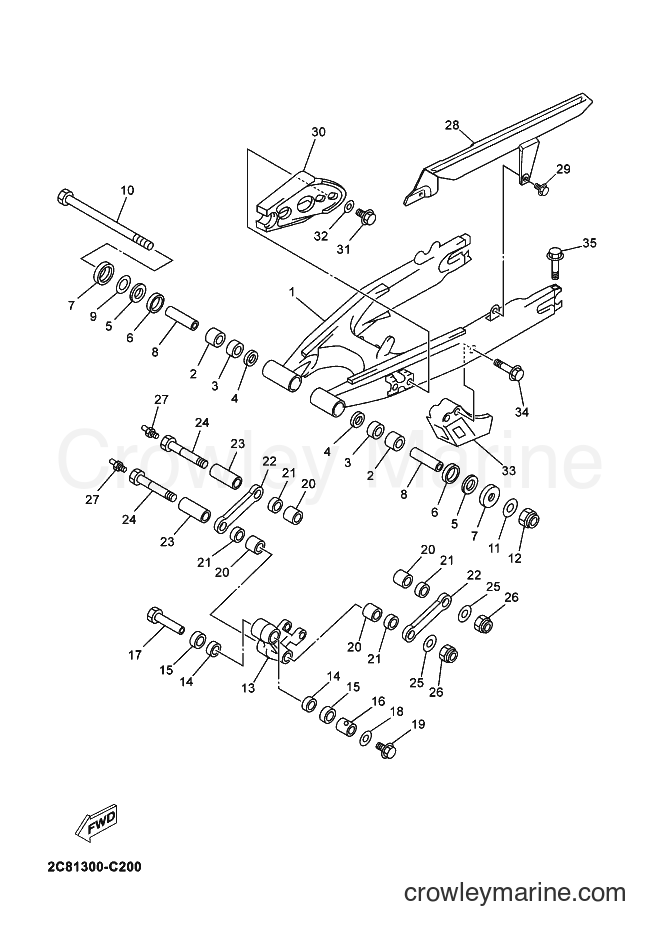 2006 Dirt Bike DT125X - DT125X (2C82) [060] - REAR ARM