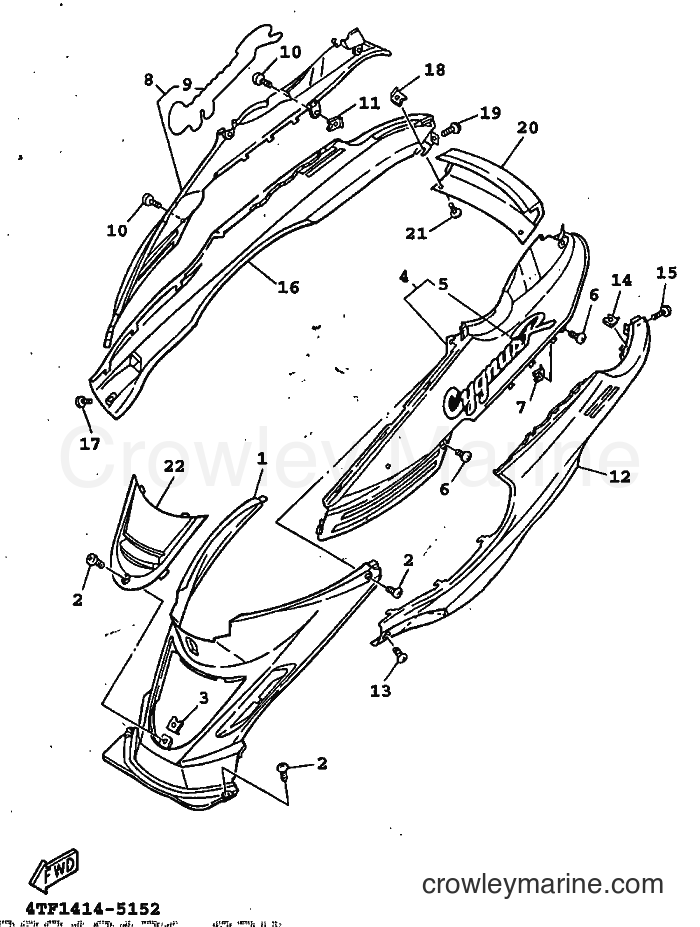 1999 Scooter XC125TR - XC125TR (4THH) [010] - SIDE COVER