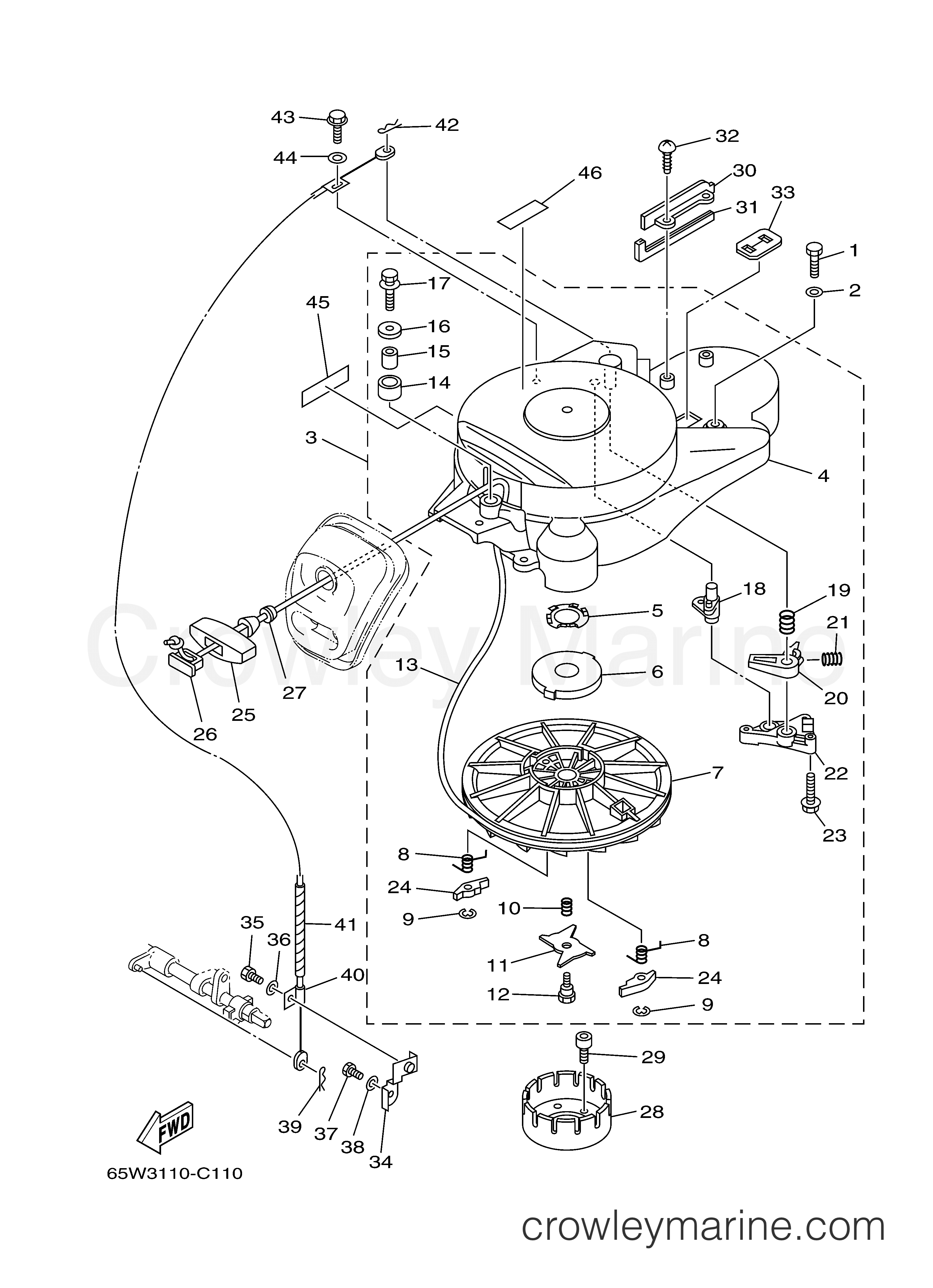Yamaha Motors F25TLRC - STARTER