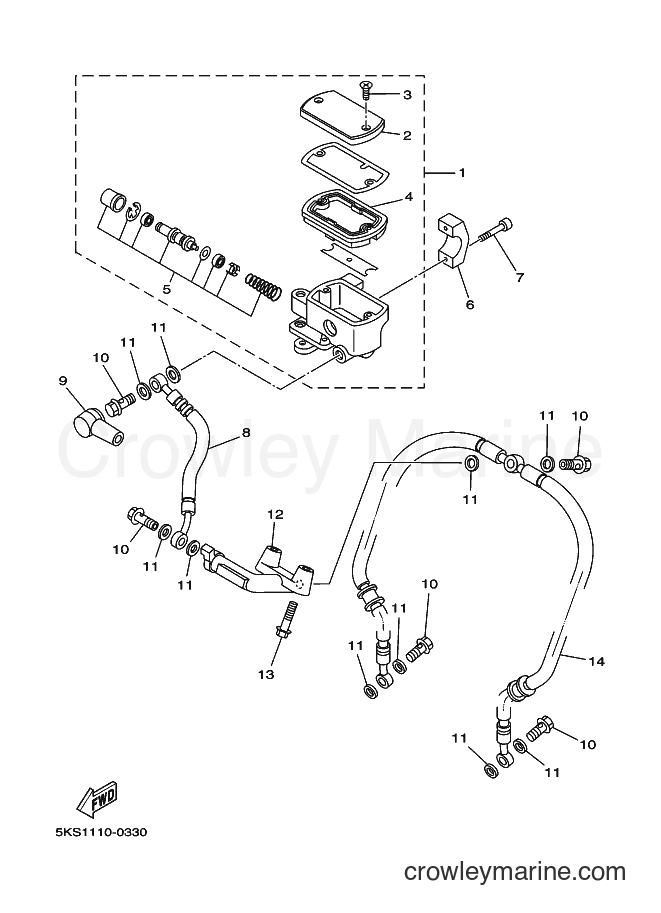 Yamaha Motors XVS1100A (5KSB) [070] - FRONT MASTER CYLINDER