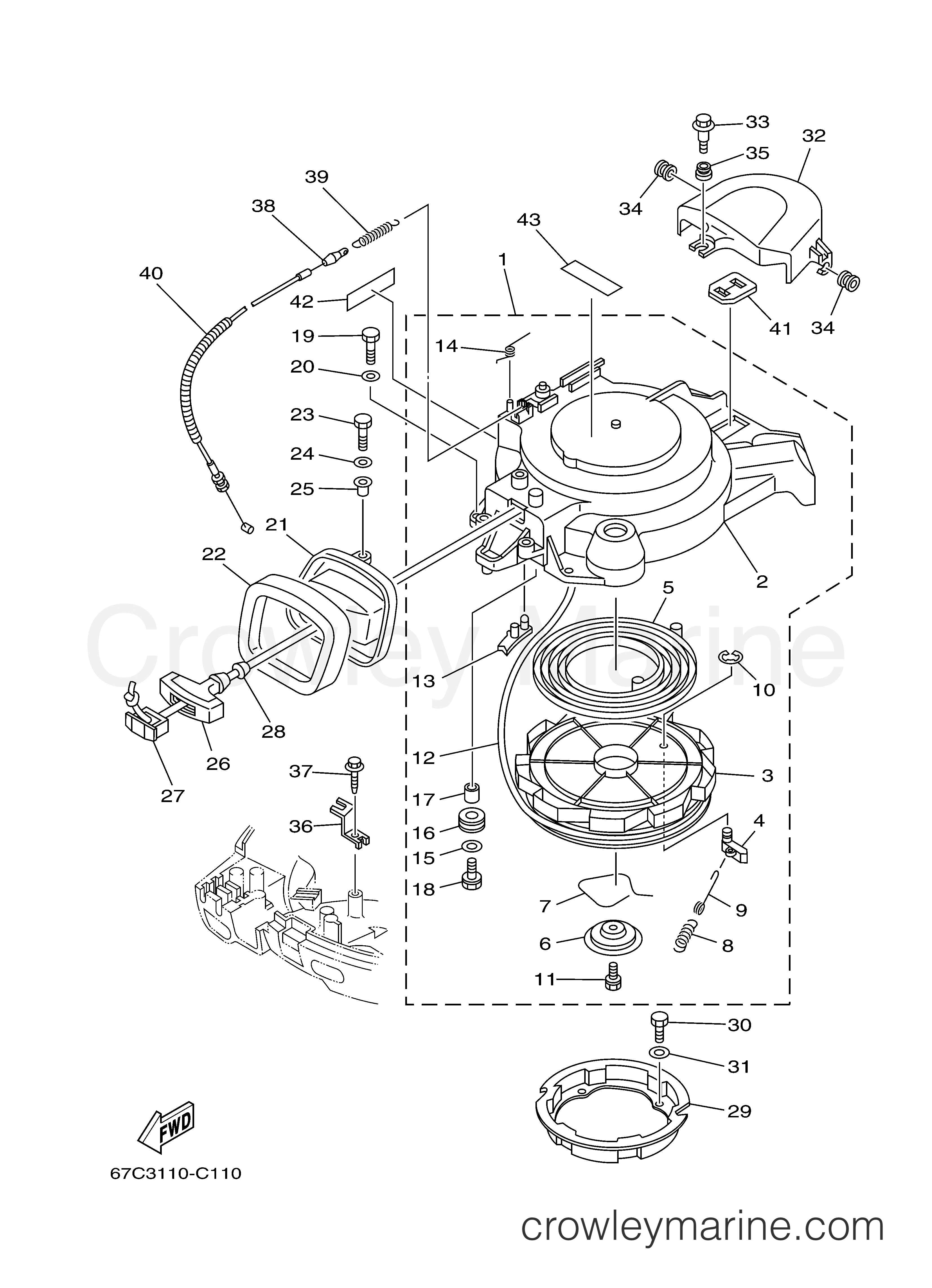 Yamaha Motors F40MJHD - STARTER F40MH