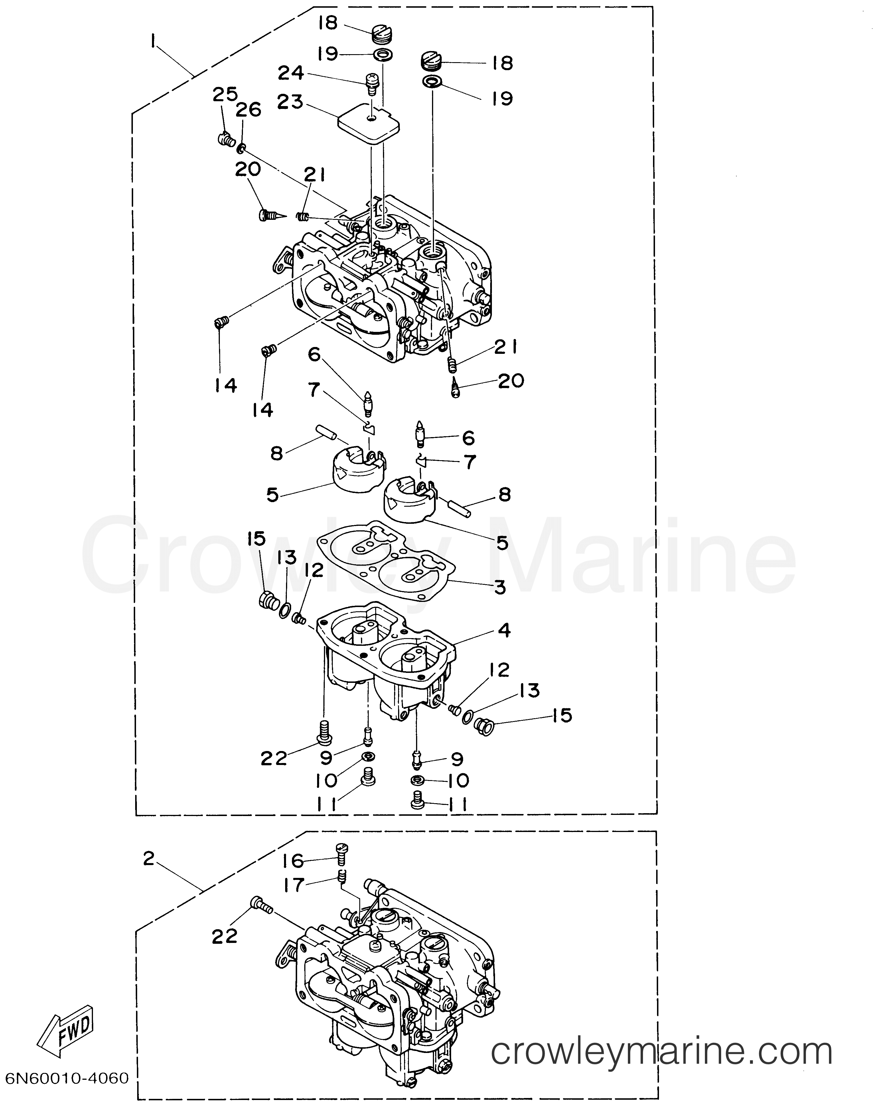 Yamaha Motors 115TXRA - CARBURETOR