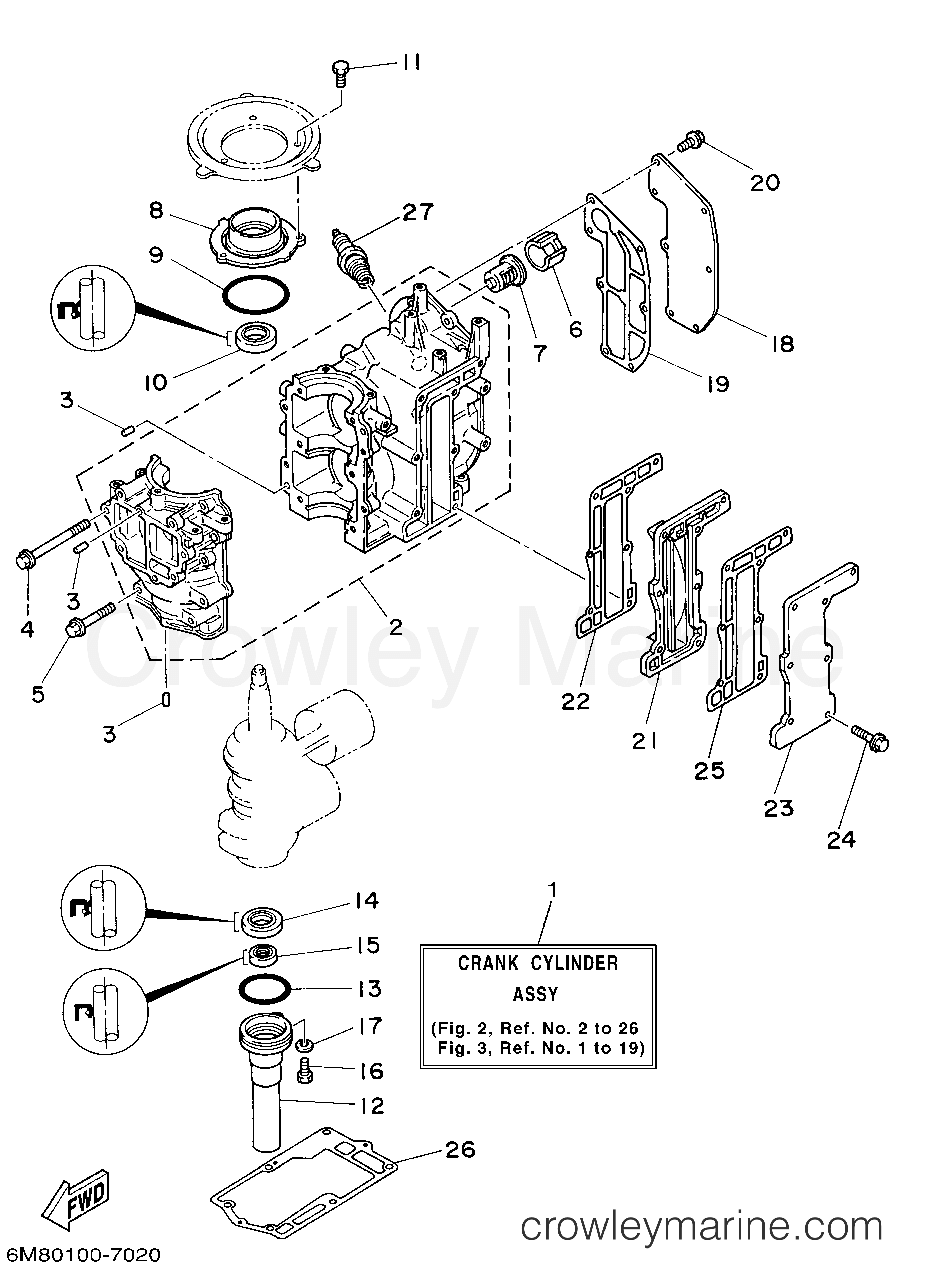 Yamaha Motors 8MSHA - CYLINDER CRANKCASE