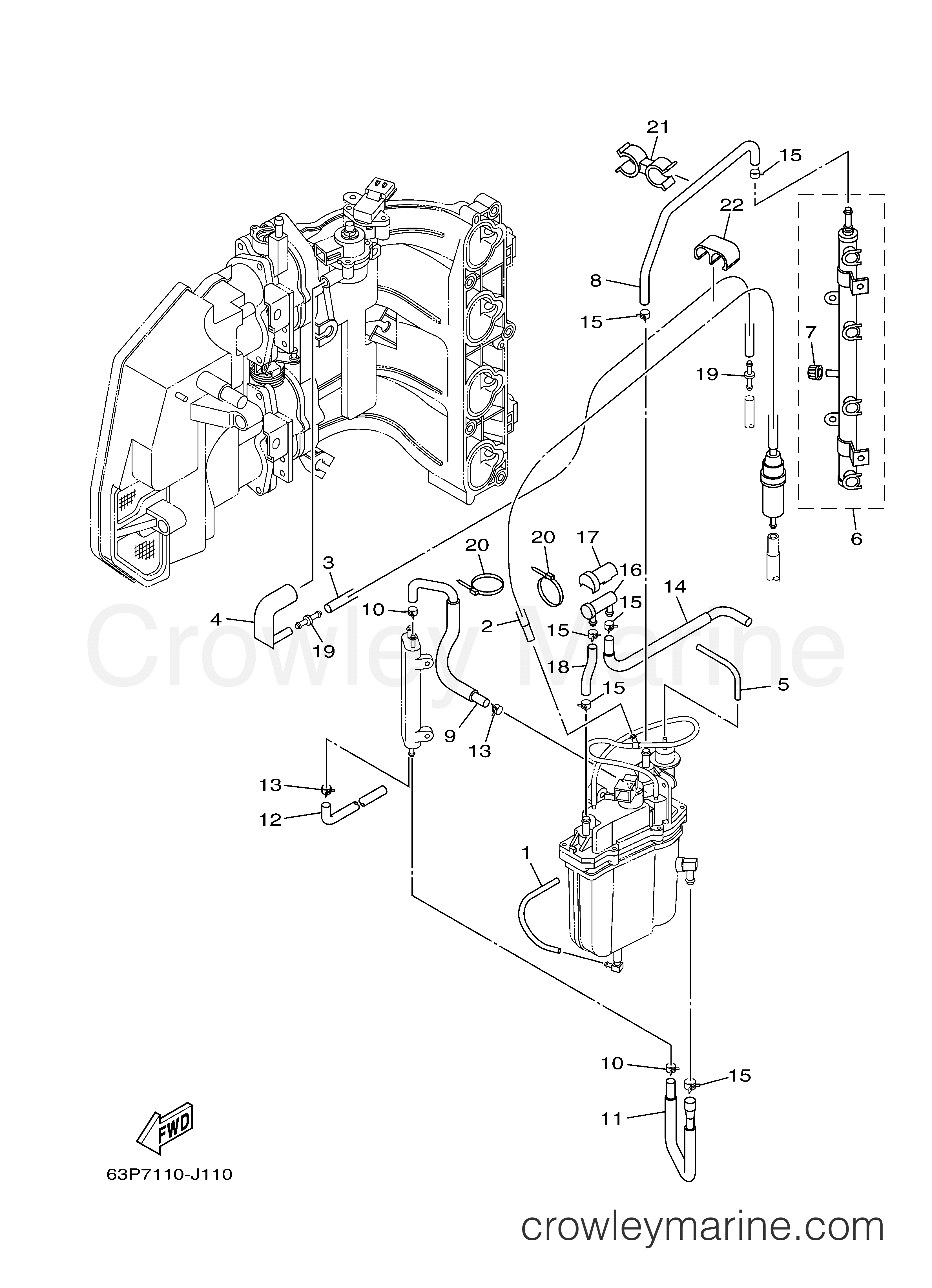 Yamaha Motors F150TXR - FUEL INJECTION PUMP 2