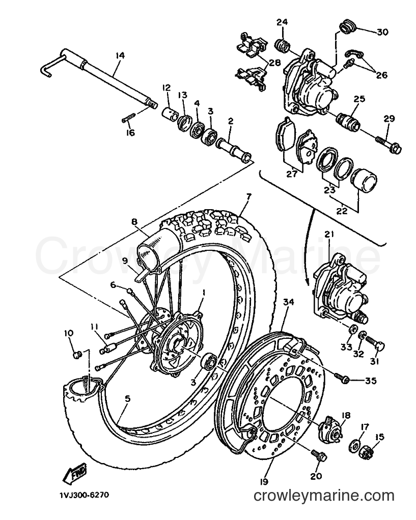 1987 Dirt Bike XT500Z - XT500Z (2RX) [999] - FRONT WHEEL