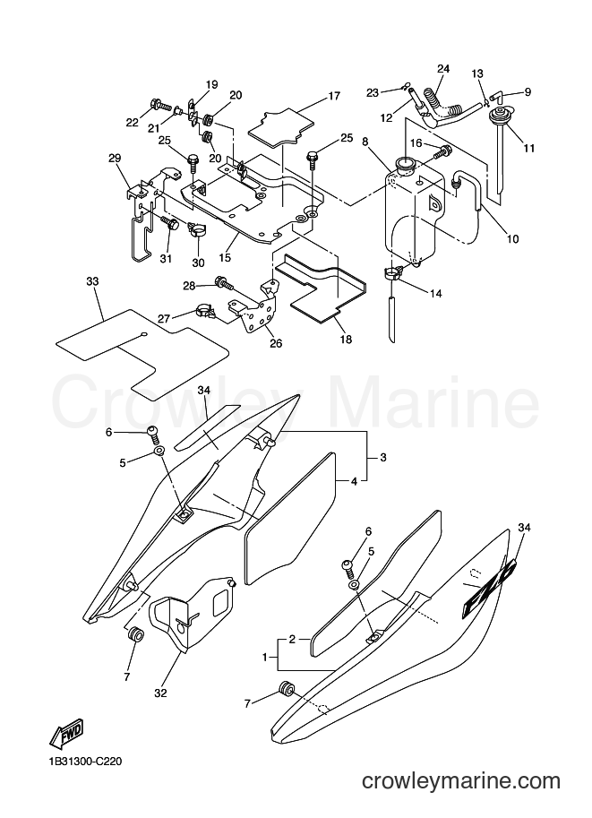 2004 Street Bike FZ6-N - FZ6-N (1B31) [080] - SIDE COVER