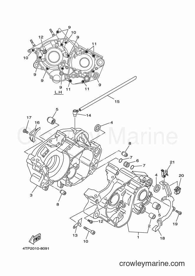 1999 Dirt Bike DT230 - DT230 (4TP3) [010] - CRANKCASE