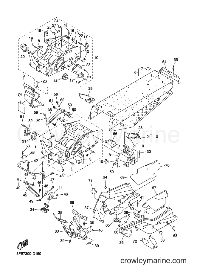 2005 Snowmobile SXV700 - SXV700 (8FB7) [010] - FRAME