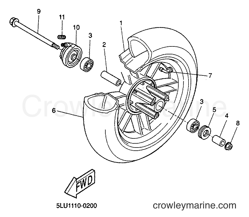 Yamaha Motors CW50 (5MS1) [999] - FRONT WHEEL