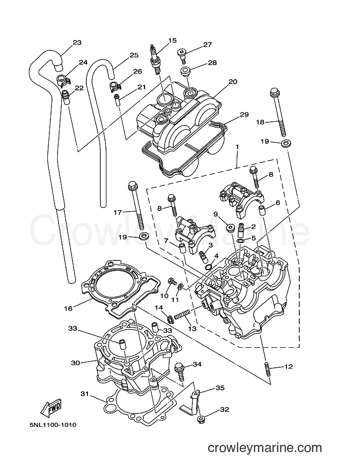 2002 Dirt Bike YZ250F - YZ250F (5SG2) [070] - CYLINDER
