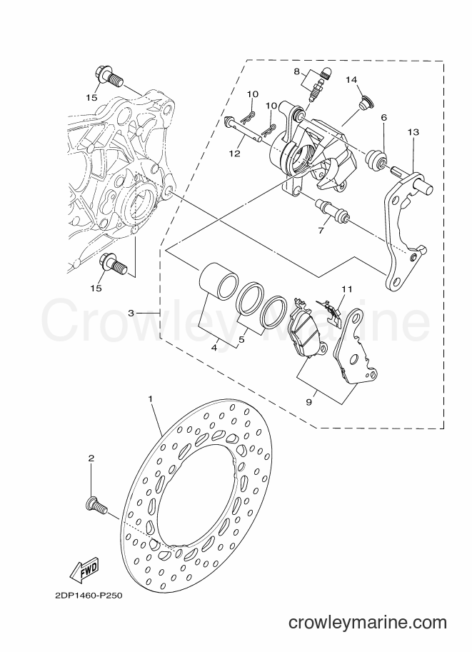 2015 Street Bike GPD150 - GPD150 (2DP2) [010] - REAR BRAKE CALIPER