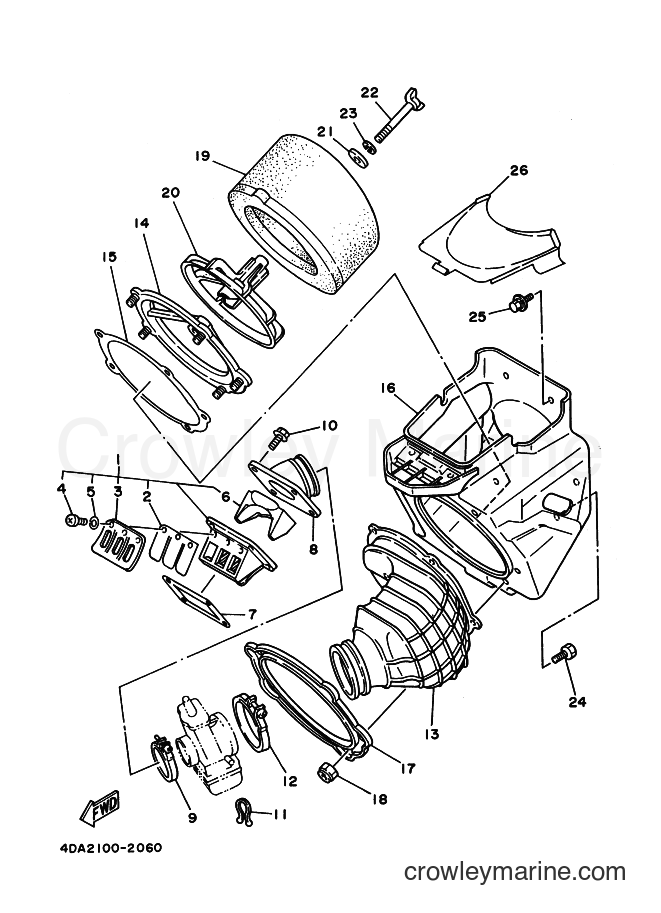 1992 Dirt Bike YZ250 - YZ250 (4DA2) [030] - INTAKE