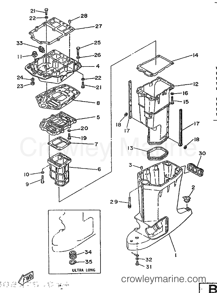 Yamaha Motors 200AET0 (6G6) [999] - UPPER CASING