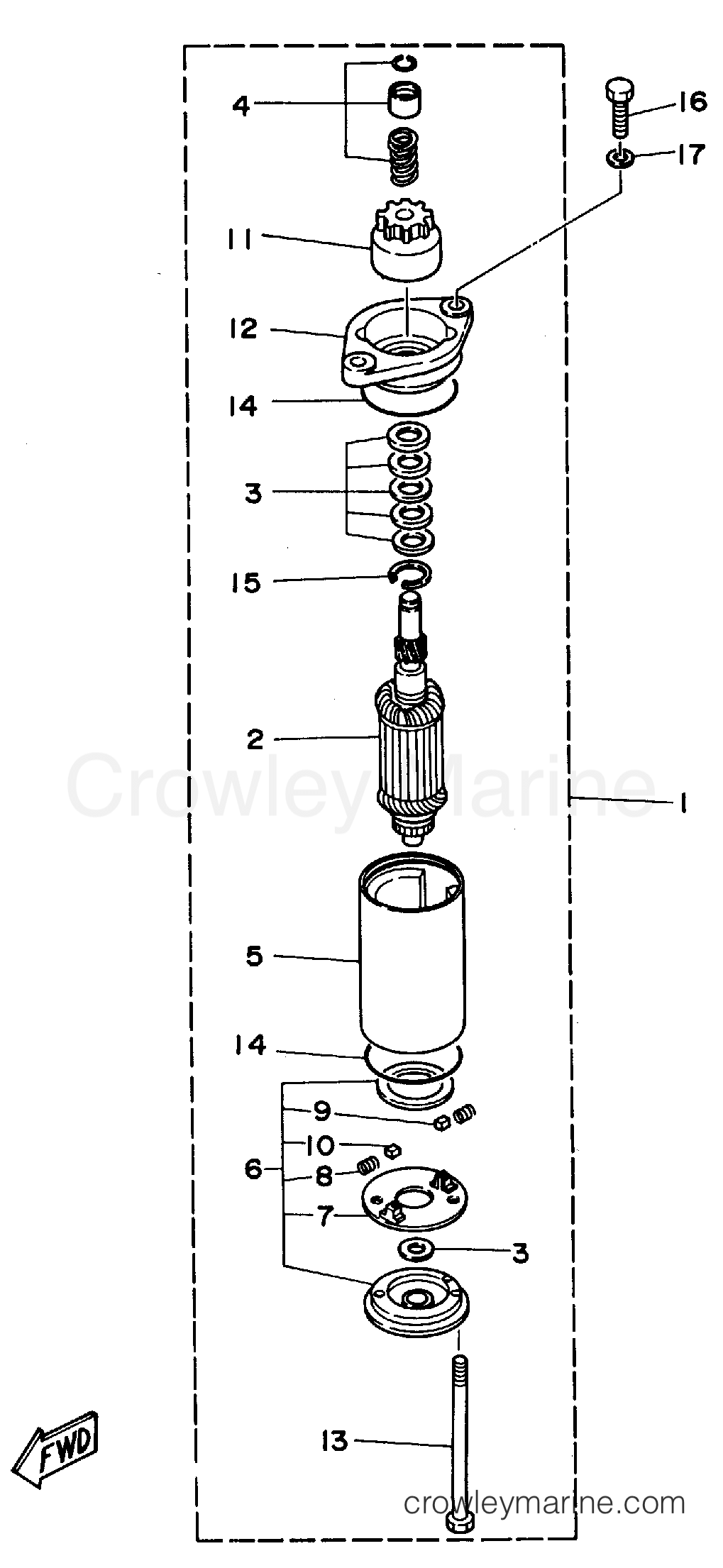 Yamaha Motors 25ESHS - STARTING MOTOR (EH ER)