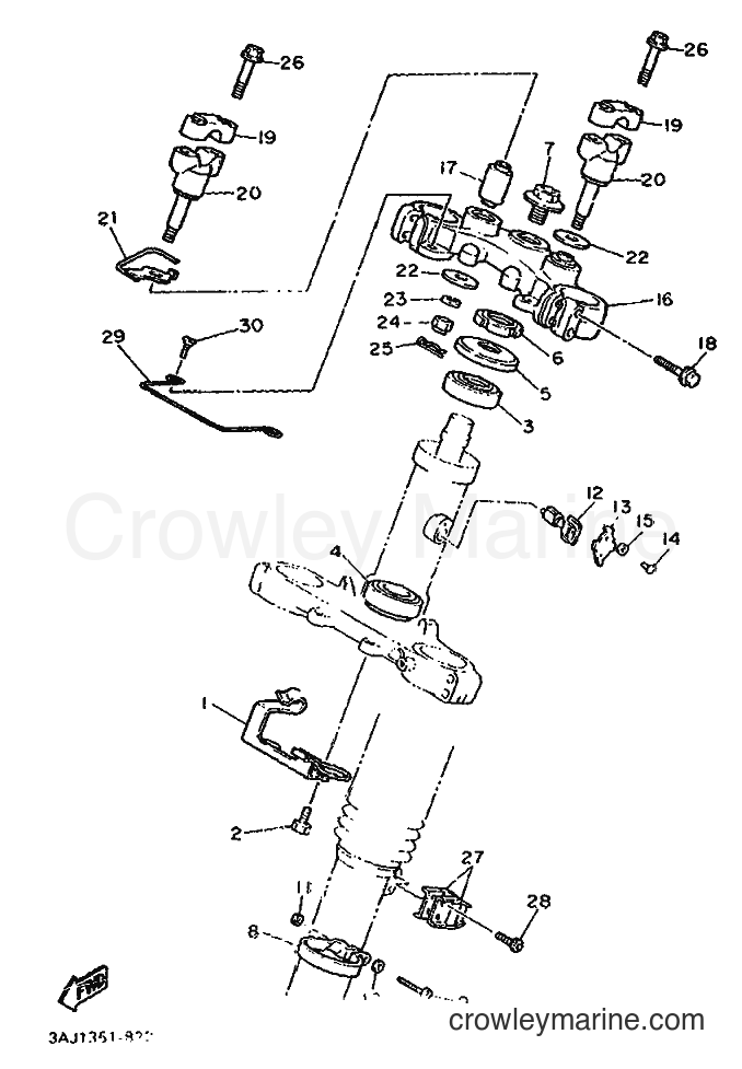 1990 Dirt Bike XT600Z - XT600Z (3DS3) [999] - STEERING