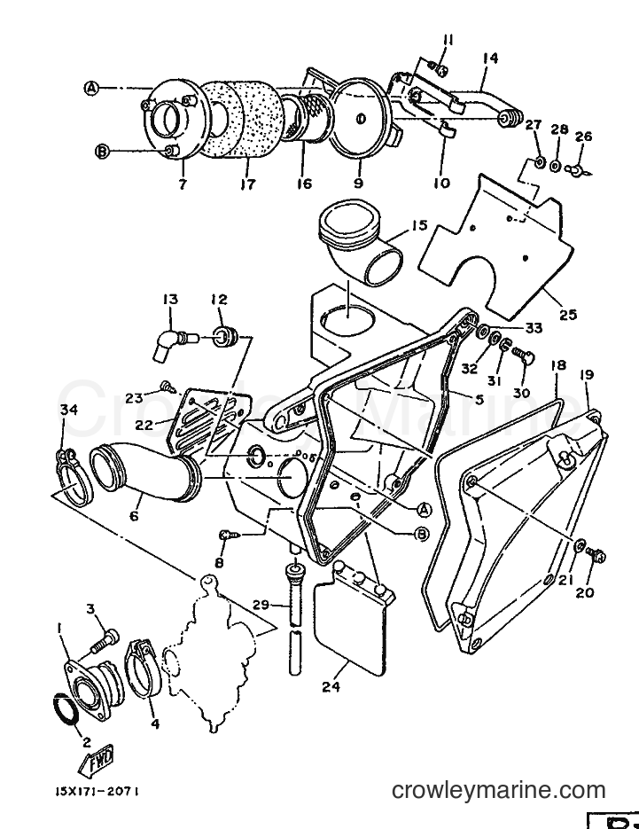 1988 Dirt Bike XT125 - XT125 (2YE1) [99A] - INTAKE