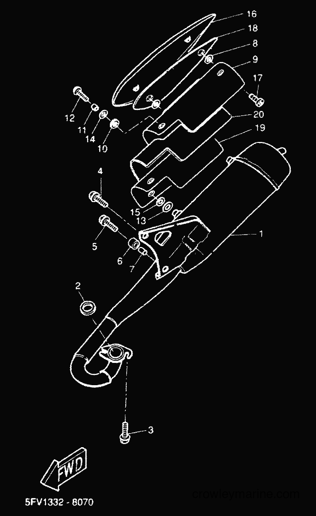 2000 Scooter YH50 - YH50 (5FV3) [010] - EXHAUST