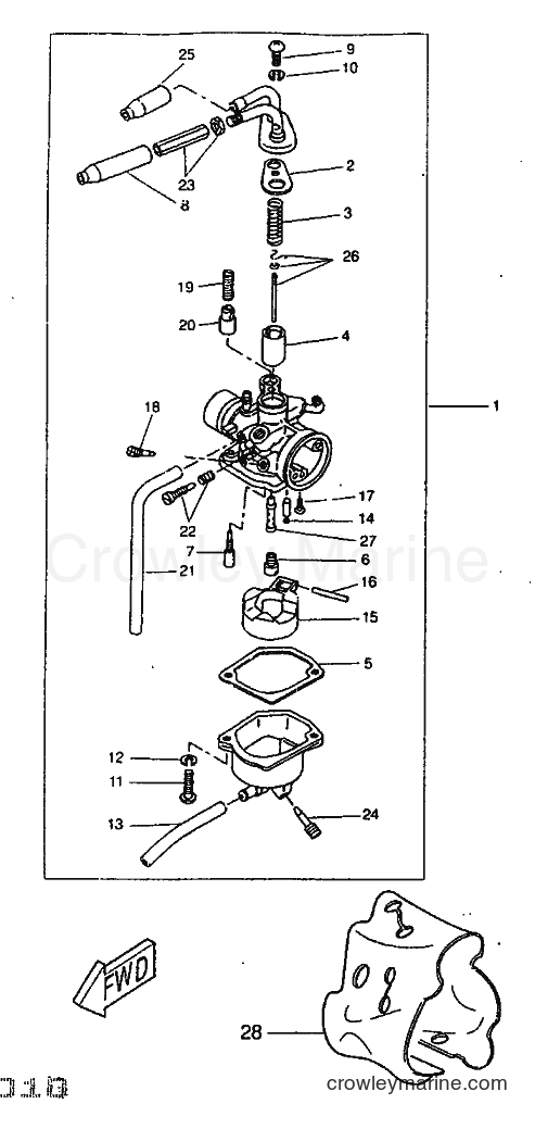 1998 Scooter CW50RS - CW50RS (4WB3) [010] - CARBURETOR