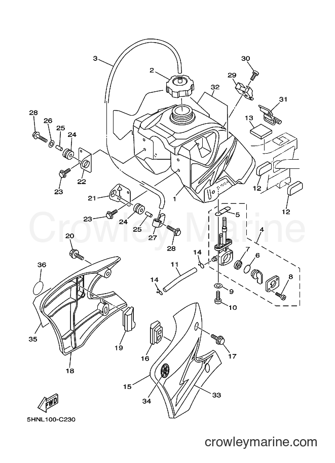 2004 Dirt Bike TT-R90E - TT-R90E (5HNN) [010] - FUEL TANK