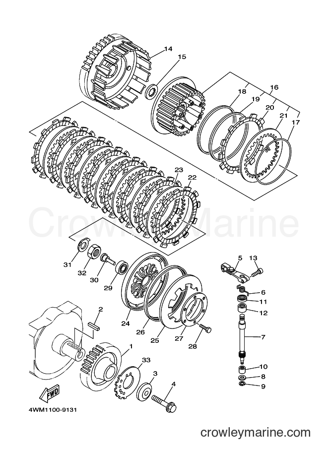 Yamaha Motors XV1700A (5VN6) [010] - CLUTCH