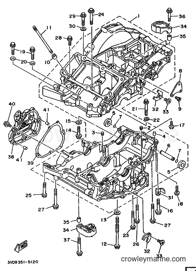 1995 Street Bike TDM850 - TDM850 (3VD9) [99A] - CRANKCASE
