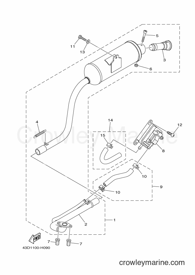 2010 ATV YFM90R - YFM90R (43D6) [010] - EXHAUST