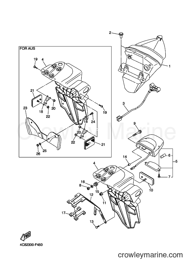 2007 Sport Bike YZF-R1 - YZF-R1 (4C82) [010] - TAILLIGHT
