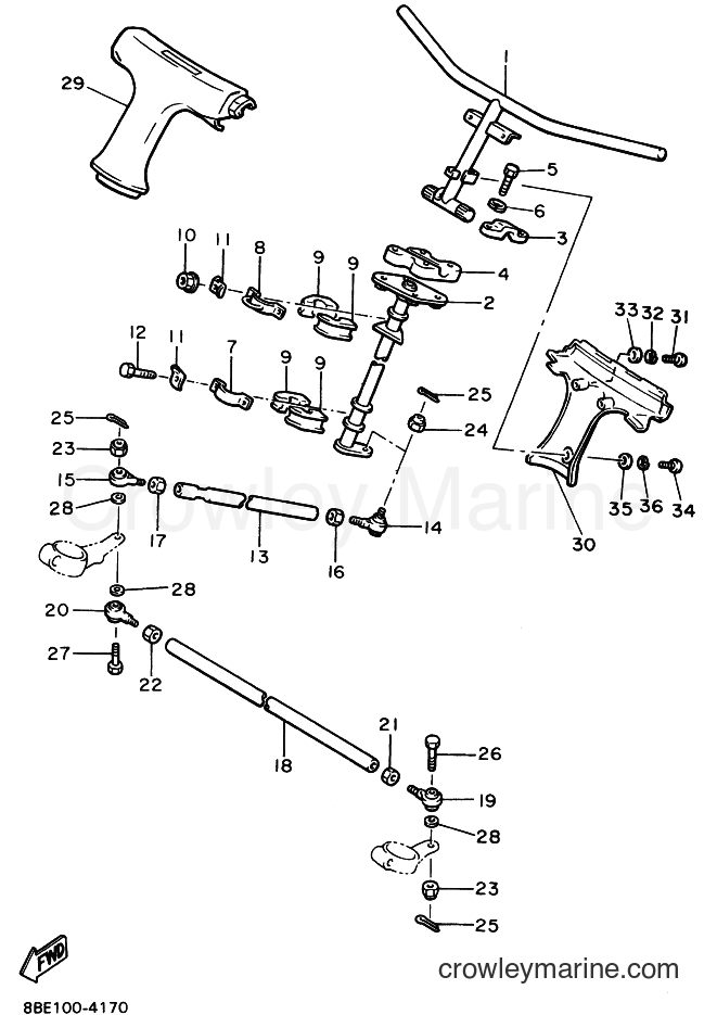1994 Snowmobile CS340E - CS340E (8BE1) [020] - STEERING