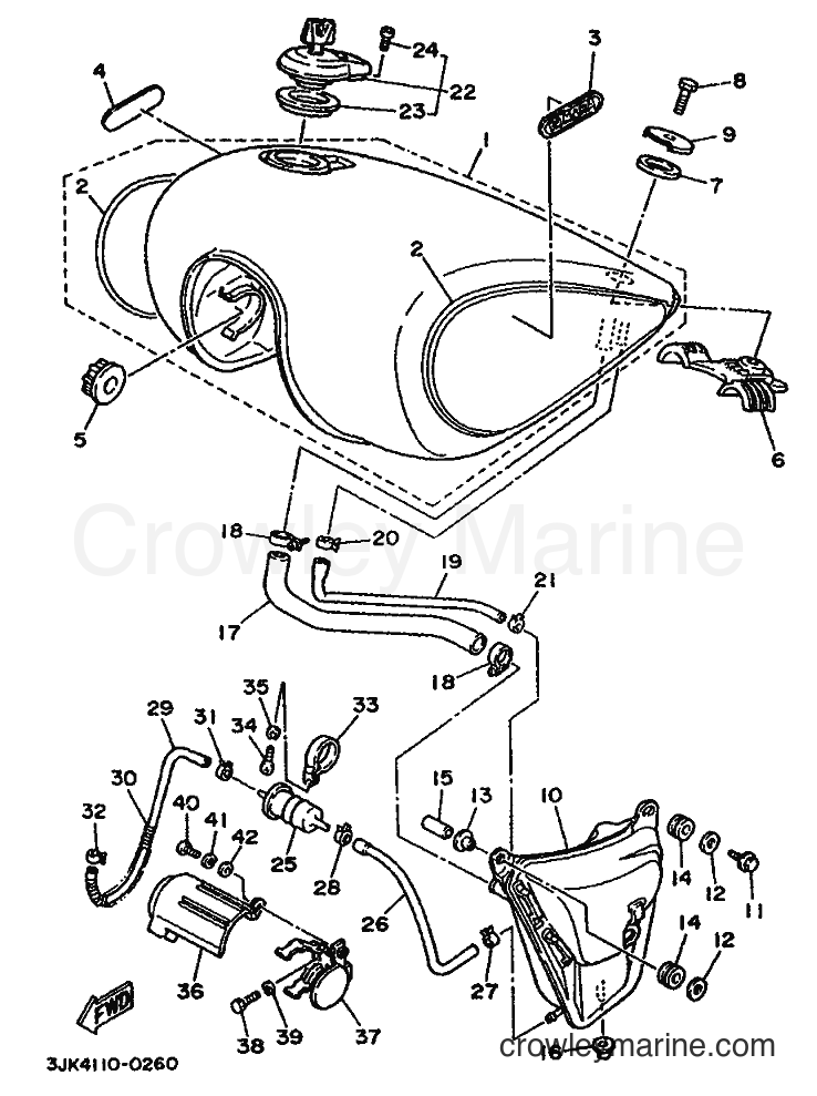 1992 Cruiser XV1100 - XV1100 (3EF4) [999] - FUEL TANK