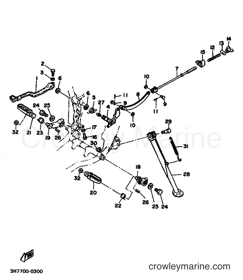 Yamaha Motors XT500 (3ST1) [999] - STAND & FOOTREST