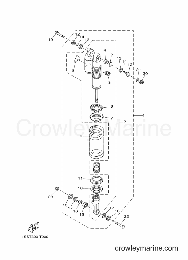 Yamaha Motors YZ250 (B9U2) [010] - REAR SUSPENSION
