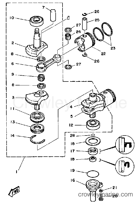 Yamaha Motors CV30ELD - CRANK PISTON