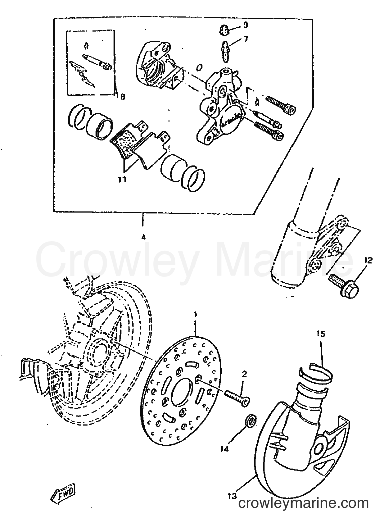 1997 Scooter CW50RSX - CW50RSX (4YF1) [999] - FRONT BRAKE